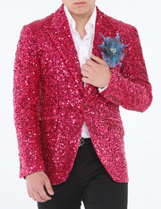 red sequin jacket for men, Angelino