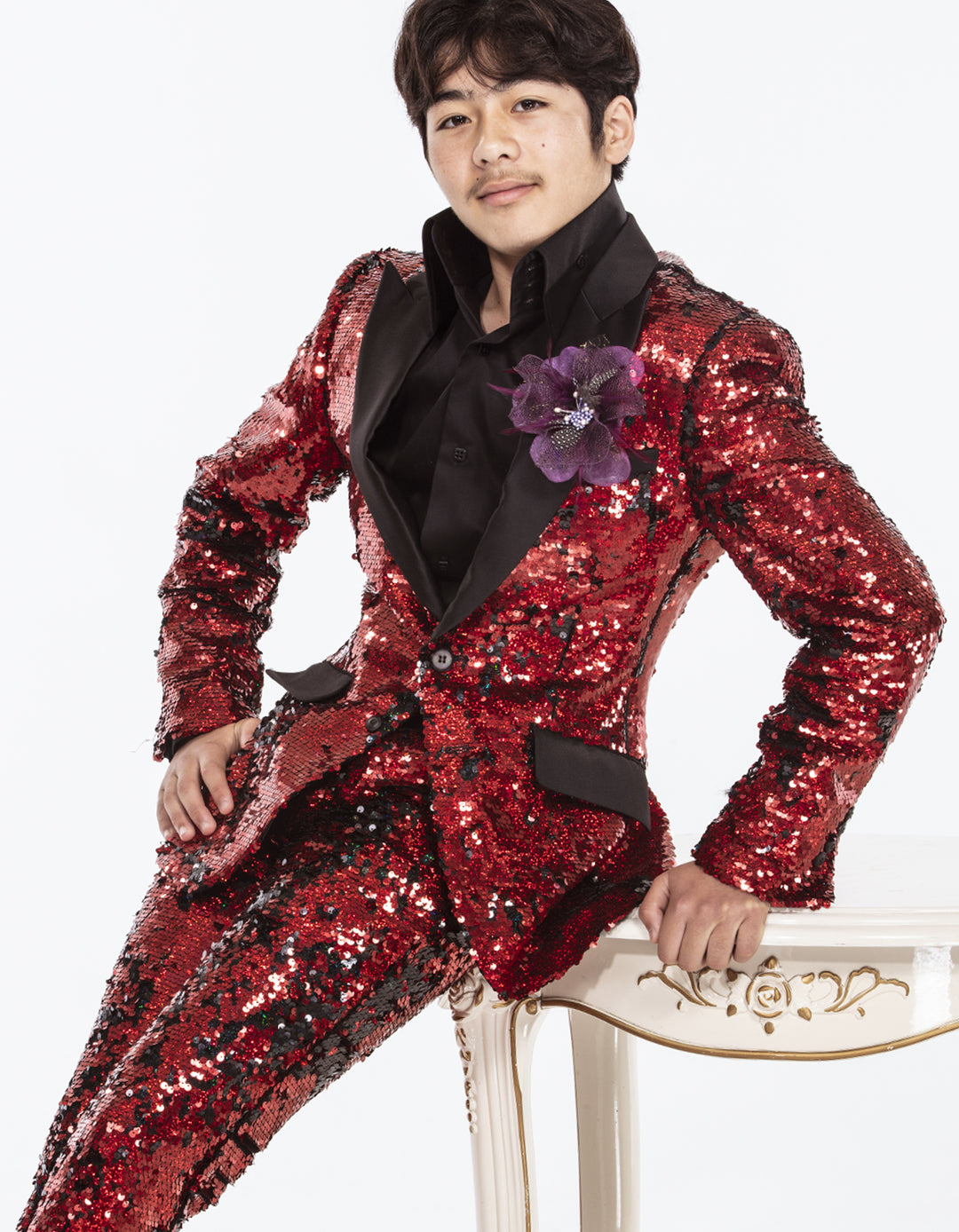 ✨SUIT SELECT オーダースーツ Red Party 定価11万円‼︎✨ Red Double breasted jacket & pants suit with golden buttons
