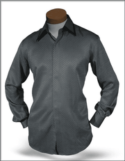 Men's Silk Shirts SJ Gray - Dress Shirt-Men-Fashion - ANGELINO
