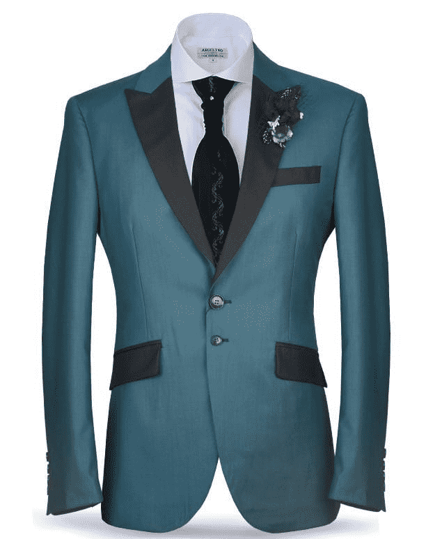 Men's Classic Suit-New Classic Suit1 Teal Blue (54) - ANGELINO