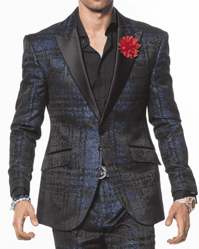Men's fashion Suit-Fabio Blue - Prom - Suits - Mens - ANGELINO
