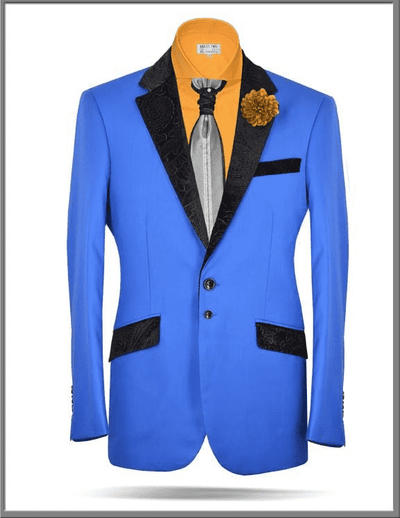 Sport Coat V. Lapel Blue - ANGELINO