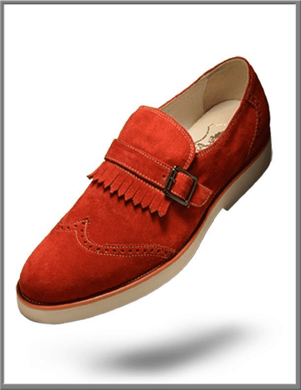 Men's Suede Shoes, Leather Suede Rust- Fashion-2020-Style - ANGELINO