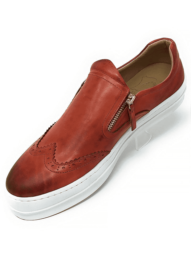 Men's Fashion Sneakers Bobby 6 Red - ANGELINO