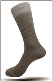 Men's Fashion Mercerized Cotton Socks Tan - ANGELINO