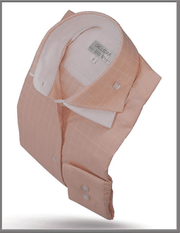 Men's Cotton Shirt - Double Collar Peach - ANGELINO
