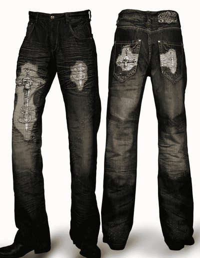 Buy mode de base Charcoal Bootcut Jeans for Men at