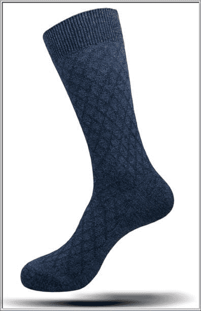 Men's Fashion Mercerized Cotton Socks SK5 Navy Blue - ANGELINO