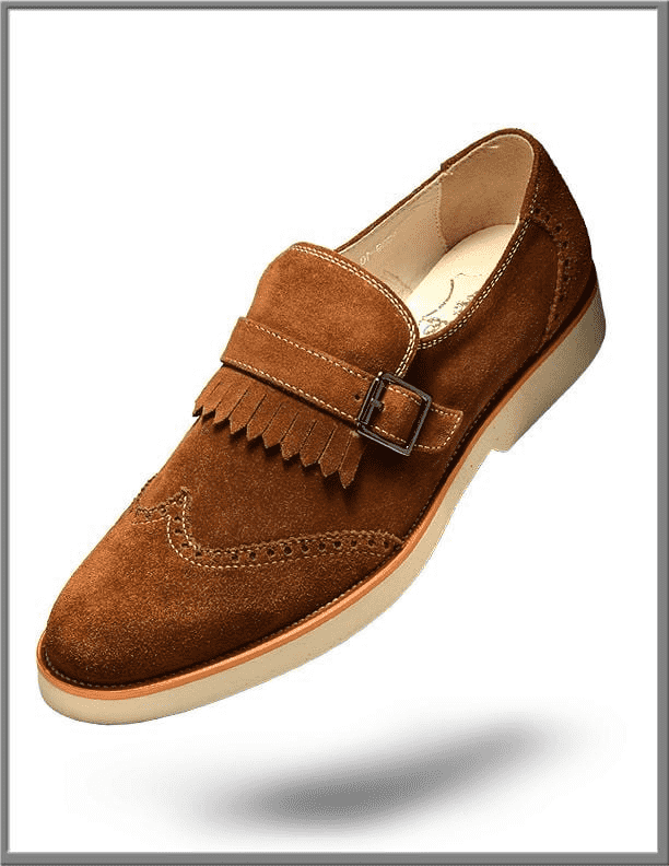 Men's Suede shoes, Brown leather- Fashion-Style-2020 - ANGELINO