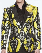 Men's Fashion Lapel Flower Flower3 Yellow - ANGELINO