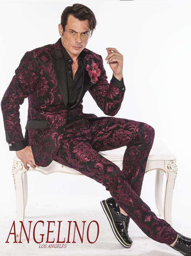 Buy Trendy Mens Burgundy 3 Piece Suit For Men At Sainly– SAINLY
