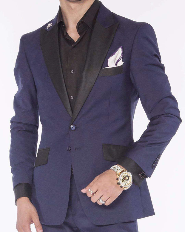Tuxedo Suit, CL Navy - Tuxedo - Wedding - Prom - ANGELINO