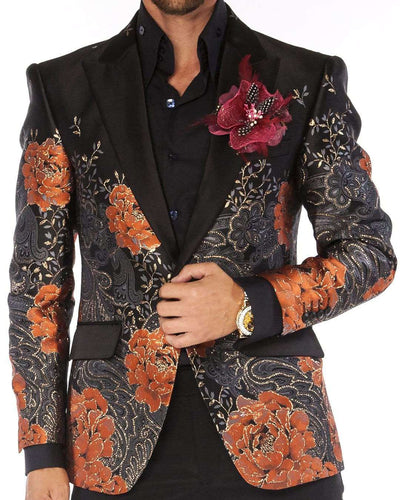 Men's Fashion Blazer, F.P. Orange - Prom - Fashion - 2020 - ANGELINO