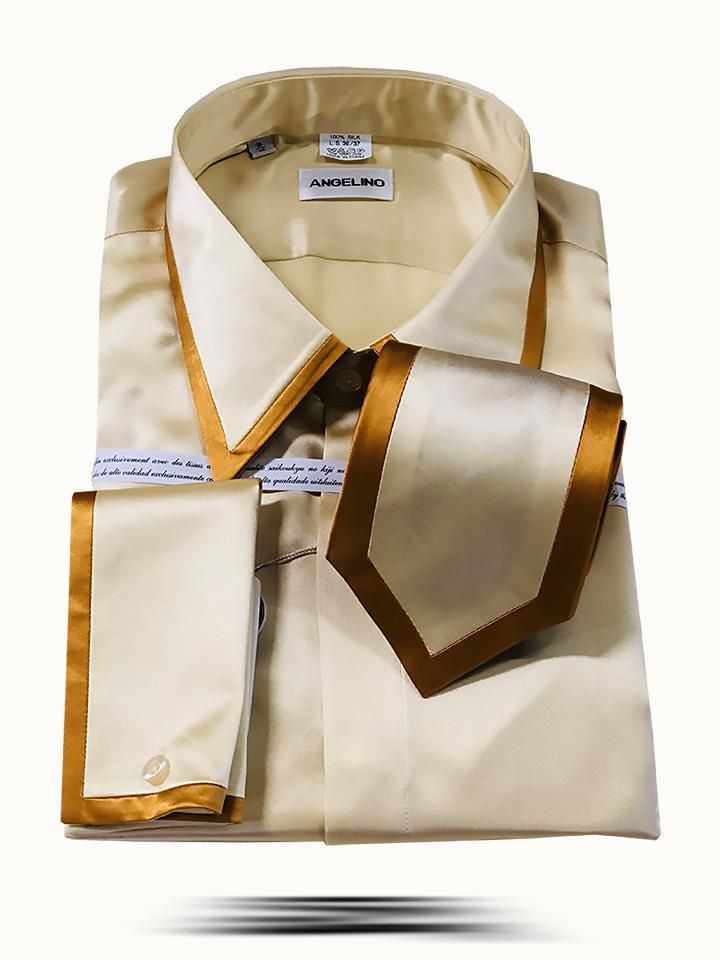 Silk Shirts with Tie, Fashion Men, Prom, Homecoming, shirt for wedding 16
