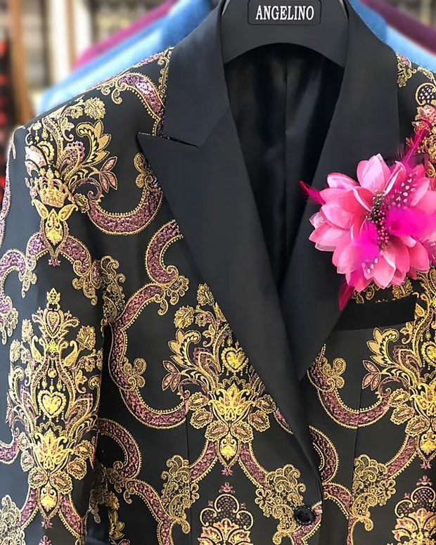 Prom Suit -  Pink Victorian - Prom Tuxedo - ANGELINO