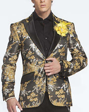 Men's Fashion Lapel Flower Flower3 Yellow - ANGELINO