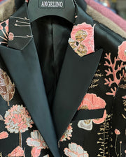 Men's Prom Blazer - Prom Tuxedo - Floral Pink Blazer 38R
