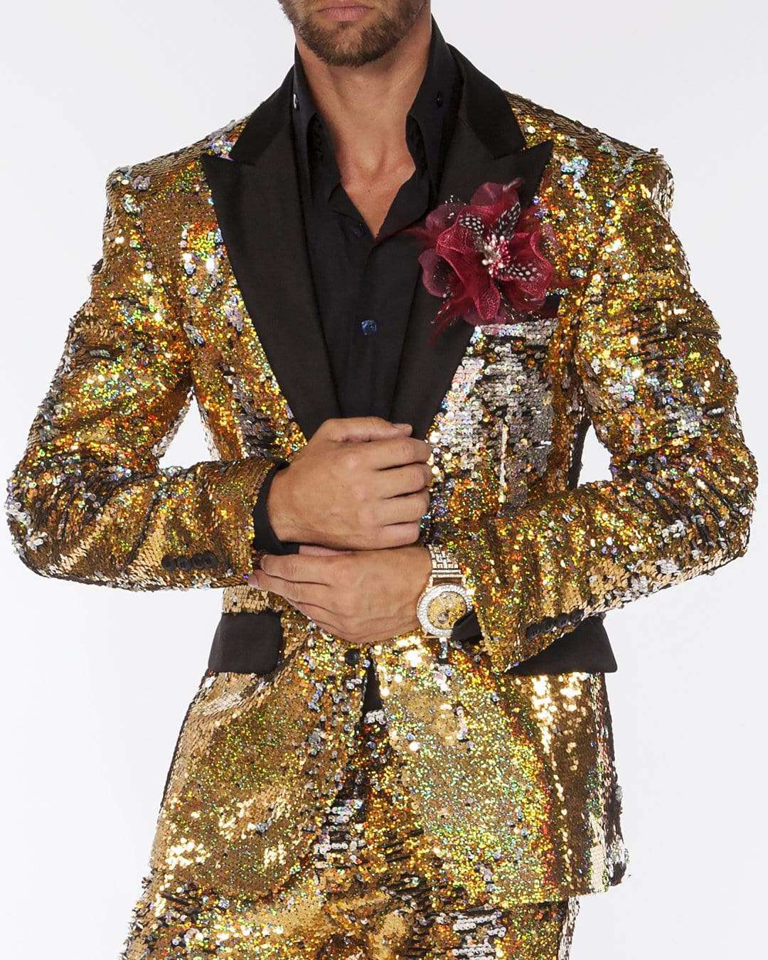 Sequin Suit, Mens Fashion Suit, Mens Sequin Suits, Tuxedo, Prom Suits 42L/36