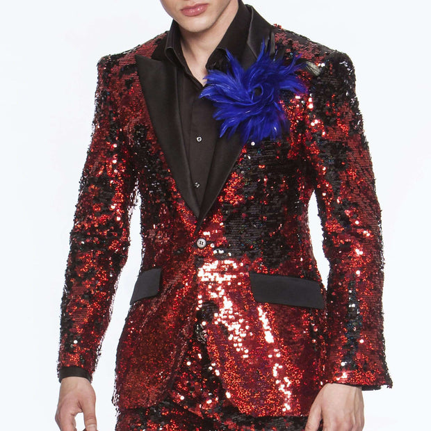 Sequin Suit, R. Sequin Red - Prom - Sequin - Suits - ANGELINO