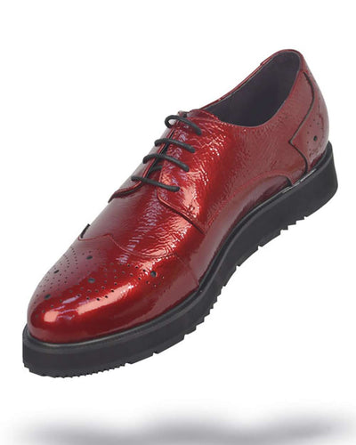 Men's Leather Shoes - Paris Red - Fashion - stylish - Men - ANGELINO