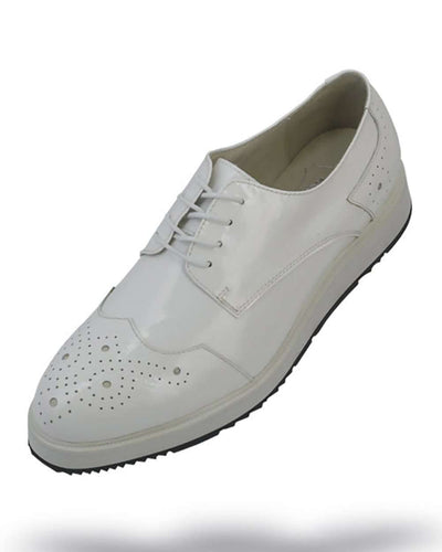 Men's Leather Shoes - Paris White - Fashion - Stylish - 2020 - ANGELINO