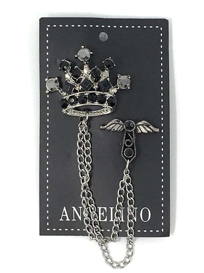 Lapel Pin, Crown Design - Mens Fashion - Prom - ANGELINO
