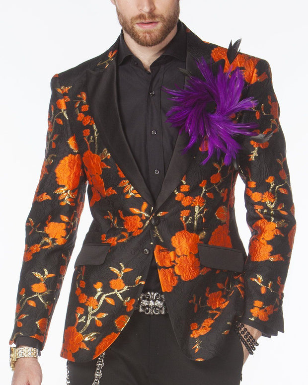 Prom Blazer - Tuxedo - Celleb Orange -Prom Tuxedo - Mens - Fashion - ANGELINO