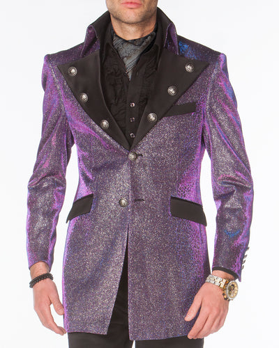 Prom Blazer - Prom Tuxedo 2020 - Lucio Purple/Silver - Tuxedo - 2020 - ANGELINO