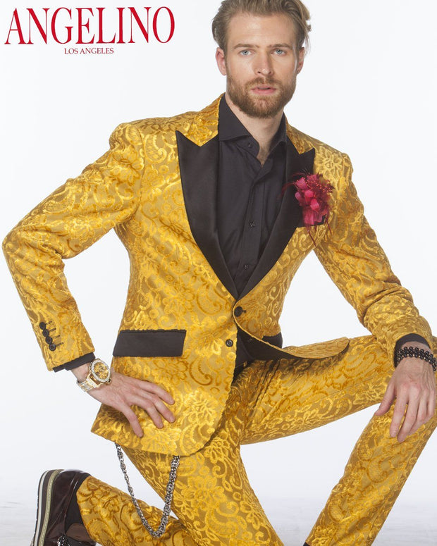 Tuxedo for men, New Salsa Gold - Stylish - Mens - Suits                                                                     - Prom - Wedding - Tuxedo - ANGELINO