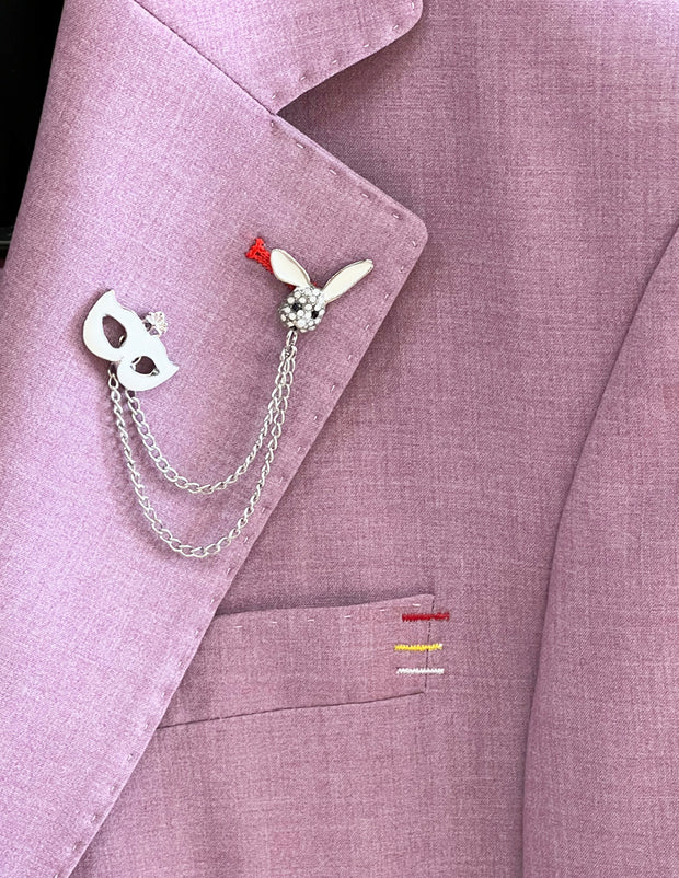 Purple suit for men, chest pocket and laplee