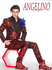Sequin Suit, R. Sequin Red - Prom suit - ANGELINO