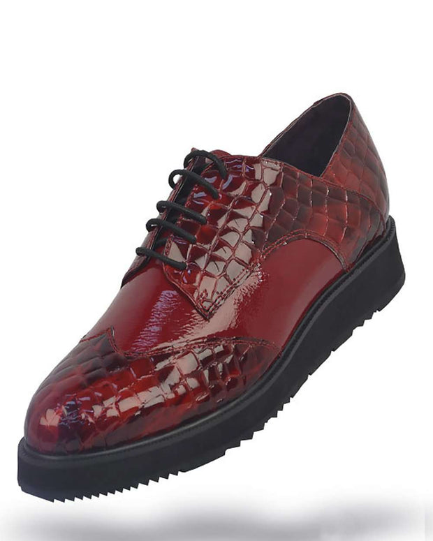 Men's Leather Shoes - Roma Red - ANGELINO