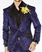 Men's Suits: Salsa Dark Blue - Tuxedo - Prom - Wedding - ANGELINO