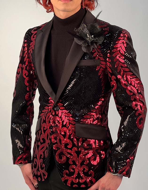 Red sequin sale blazer mens