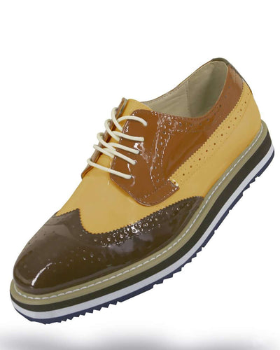Men's Leather Shoes - Spirit Brown Beige - ANGELINO
