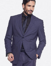 Mens Suits - Plaid Suits - Tom Navy - ANGELINO
