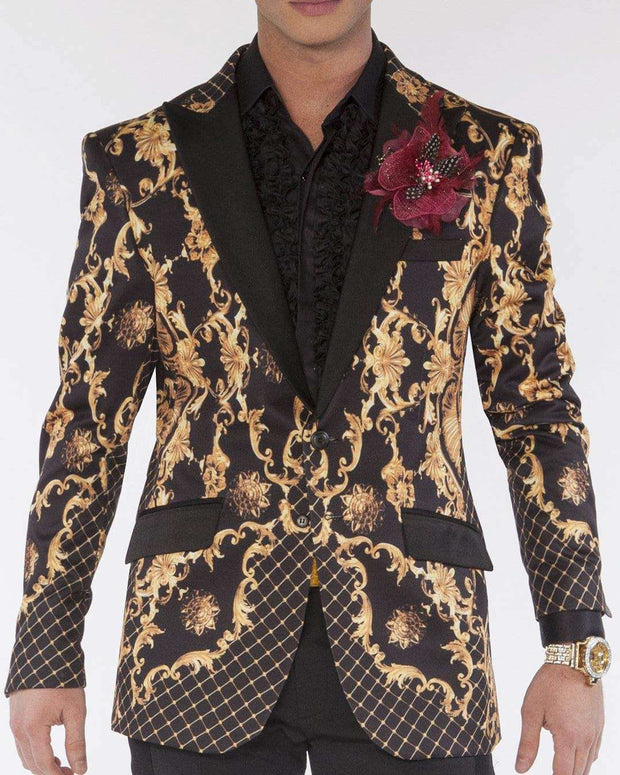 Blazer for men Victorian Print - Dinner Jacket - Tuxedo - Prom - ANGELINO