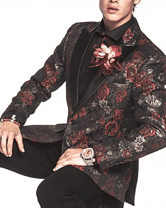 Men's New Fancy Fashion Blazer and Sport Coat Frank Red - ANGELINO