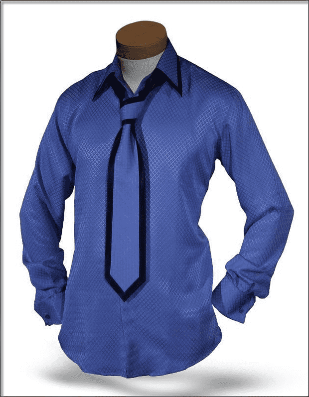 Men's Silk Shirts, SJ Blue - Fashion-Dress Shirt - ANGELINO