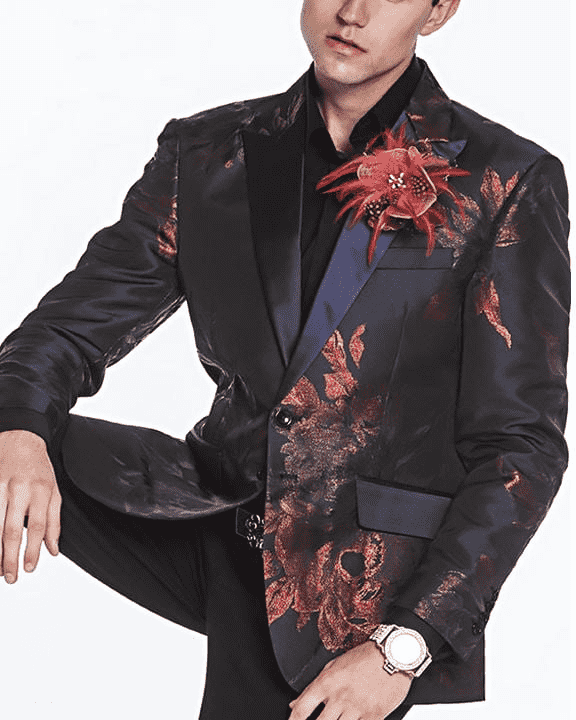 Men's New Fashion Blazer and Sport Coat  Ross Navy - ANGELINO