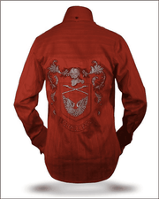 Men's Shirts, Dante Rust, Embroidery -  High Collar - ANGELINO
