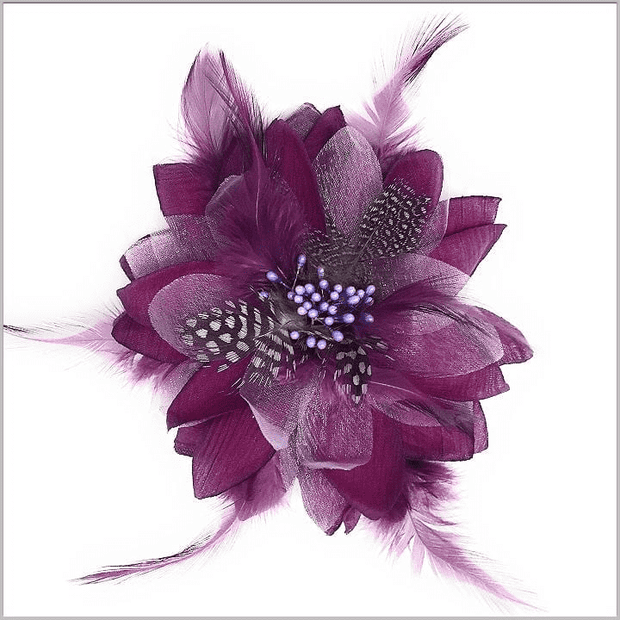 Prom Lapel Flower- Flower1 Purple  - Wdding- Prom - Men - ANGELINO