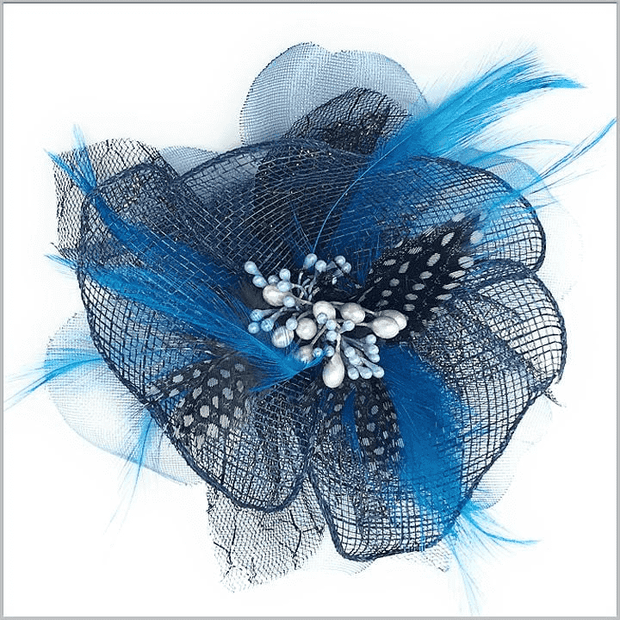 Men's Fashion Lapel Flower- Flower5 Blue - ANGELINO