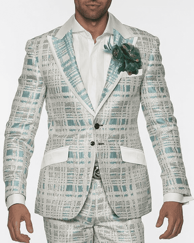 Men's Fashion Suit, Maro Teal - Prom - Suits - Tuxedo - ANGELINO