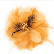 Men's Fashion Lapel Flower- Flower1 Orange - ANGELINO