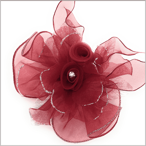 Lapel Flower- Flower2 Burgundy - Wedding - Tuxedo - Prom - ANGELINO
