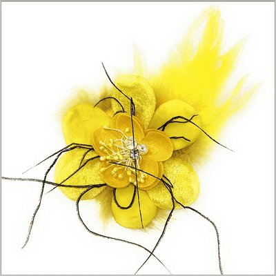Men's Fashion Lapel Flower Flower3 Yellow - ANGELINO