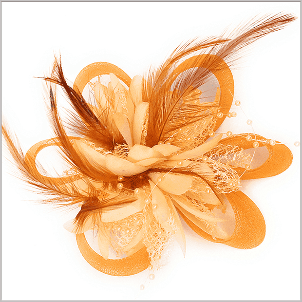 Men's Fashion Lapel Flower- Flower4 Orange - ANGELINO