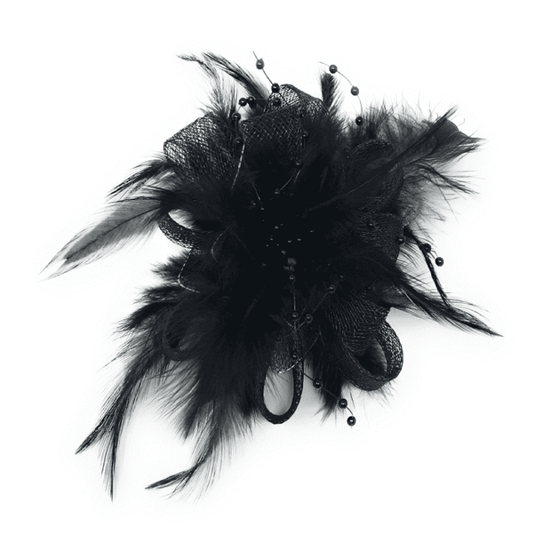 Men's Fashion Lapel Flower- Flower6 Black - ANGELINO