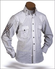 Men's Fashion shirt Indian White, High collar shirt
